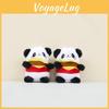 Plush Panda Hamburger Toy Keychain Stuffed Doll Pendant Bag Decoration Gift Kids