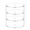Clear Acrylic Cylindrical Organizer Compact Round Display Case with Internal Shelves