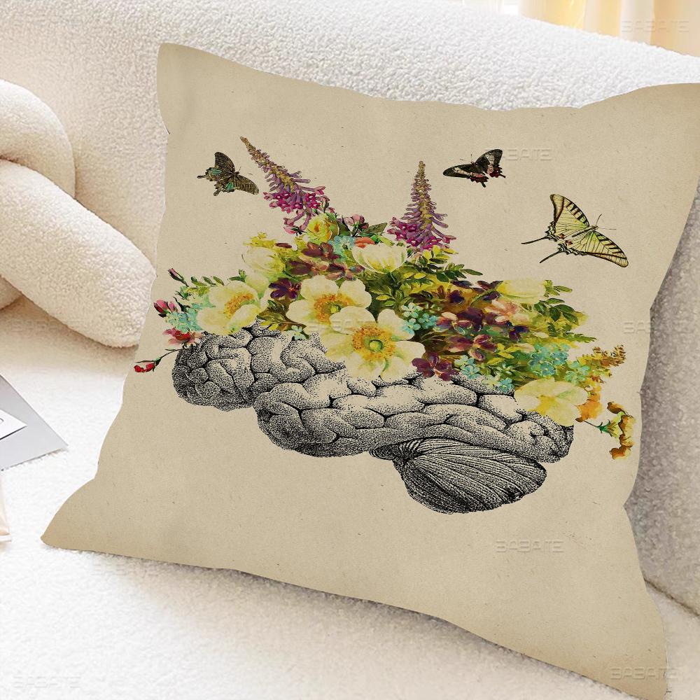 Brain Abstract Art Painting Cushion Cover Pillow Cover Decor Pillowcase Printed Cushion Case For Couch