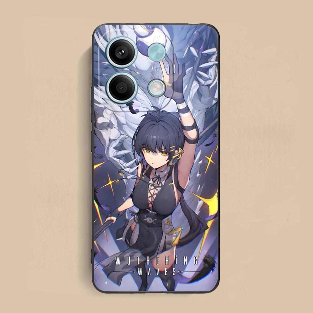 Wuthering Waves Rover Matte TPU Mobile Phone Case for Xiaomi Redmi Note 14 13 12 11 S Pro Plus 4G 5G Colorful Printing Cover