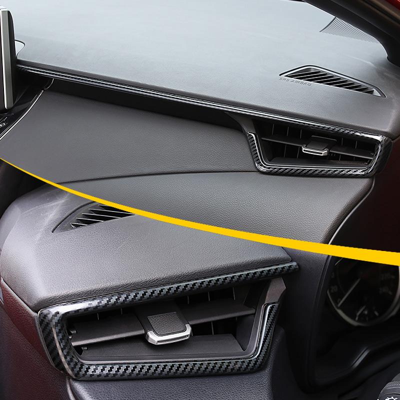 För Toyota Corolla E210 2019 2020 2021 2022 2023 2024 Hybrid ABS Bil Instrumentpanel Central Kontroll Dekorlist Klistermärke Fodral Skydd