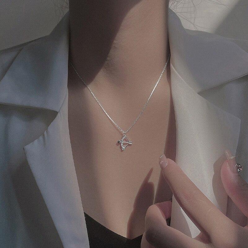 Stylish Trendy Style Jewelry Bow And Arrow Pendant Necklaces Latest Design One Layer Chain Pendant Necklace For Girl Fine AccessoriesTrendy Pendant