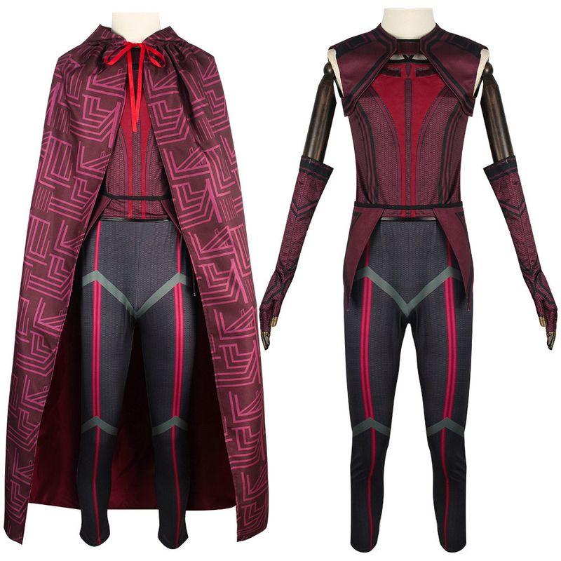 Halloween Movie and Tv Series Wandavision Cosplay Costume Scarlet Witch Cosplay Outfit