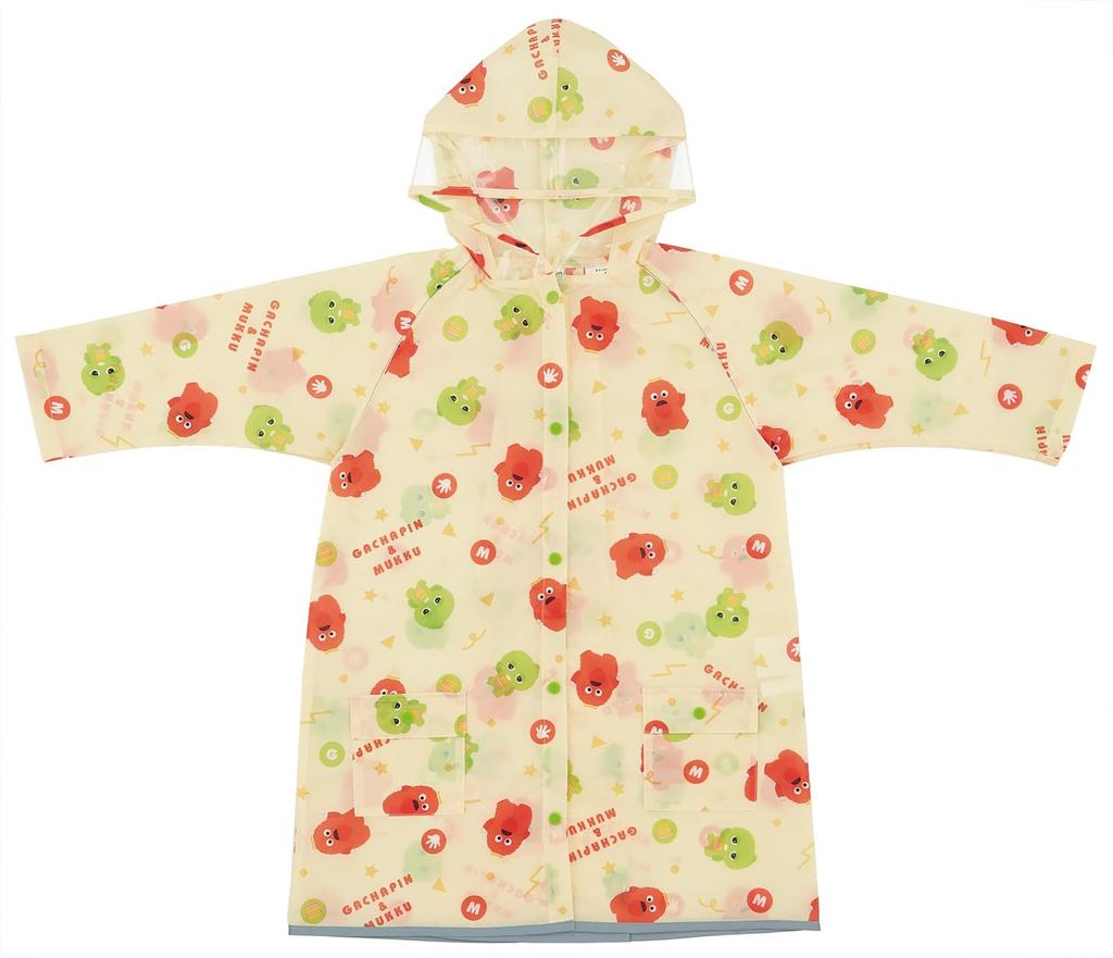Skater Gachapin Mukku Length Suitable for Heights RACO1M-70278 & Raincoat, Size 71cm, 110-125cm