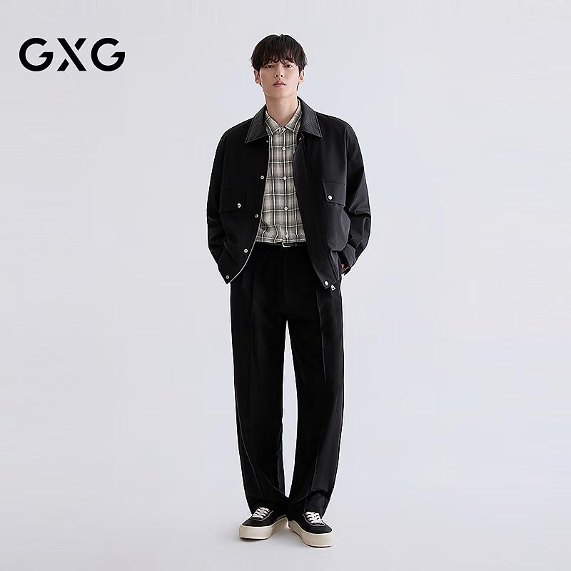 GXG Men's Classic PU Collar Barn-Style Jacket