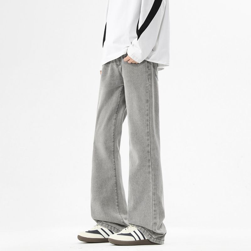 Wassup Trendy Brand 2025 New Gradient Gray Retro Jeans Men's Trendy Versatile Vibe Casual Long Pants