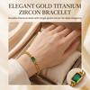Women's Zircon Chain Bracelet Single Stone Design Titanium Steel Material For Sensitive Skin