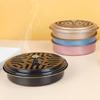 Metal Mosquito Coil Holder Tray with Cover for Fishing Camping Anti Deformed