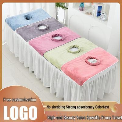 Thick Absorbent Beauty Salon Bed & Massage Towel with Face Hole