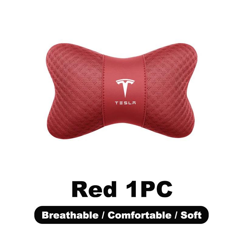 Car Sticker 2025 Hot Car Memory Foam Neck Pillow Protection Lumbar Backrest Cushion For Tesla Model 3 Model S X Y Roadster Space