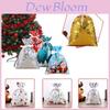 Adorable Large Christmas Gift Bag Set With Ribbon Perfect For Holiday Candy Storage And Wrapping Needs