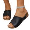 Fashion 2025 Summer Hot Sale Plus Size Women's Open Toe Slippers Platform round Toe Sewing Sandals Outdoor Light Casual Beach Slippers