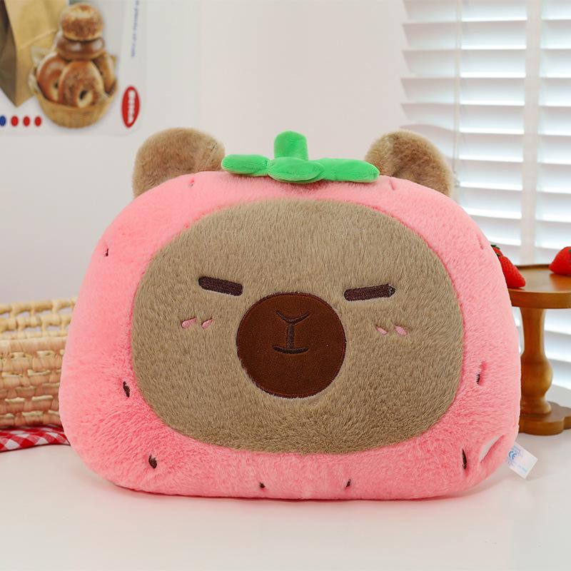 

Adorable Capybara Plush Pillow and Backrest Stuffed Toy for Kids 38cm (0.35kg) розовый
