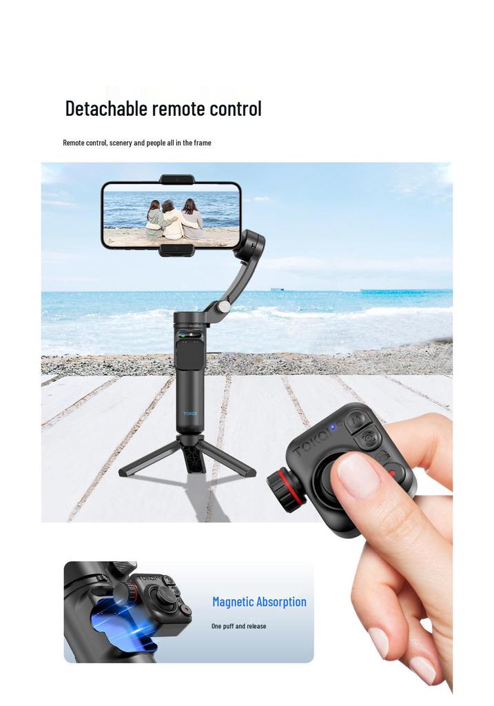 CYKE AI Face-Tracking Stabilizer & Selfie Stick with Three-Axis Gimbal