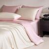 Class A Long-Staple Cotton Sateen Four-Piece Set: Pure, Simple, Solid Color with Single Duvet Cover