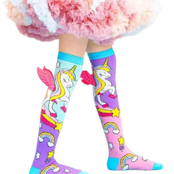 Trendy Cartoon Duck Bow Princess Socks for Girls - Children's Jewelry-Inspired Design