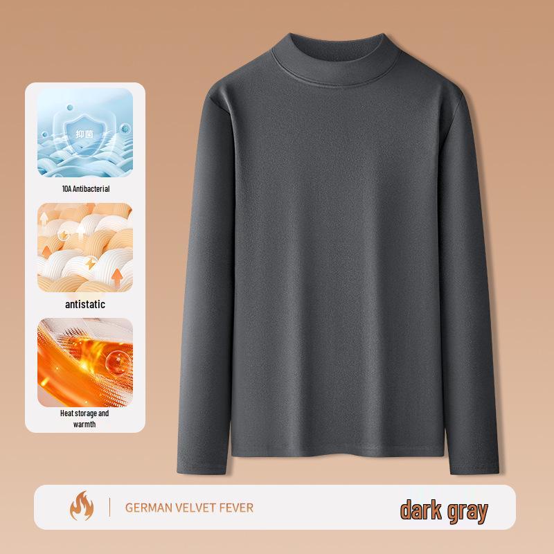 Men's Plush Double-Sided Long-Sleeve Thermal Base Layer Top
