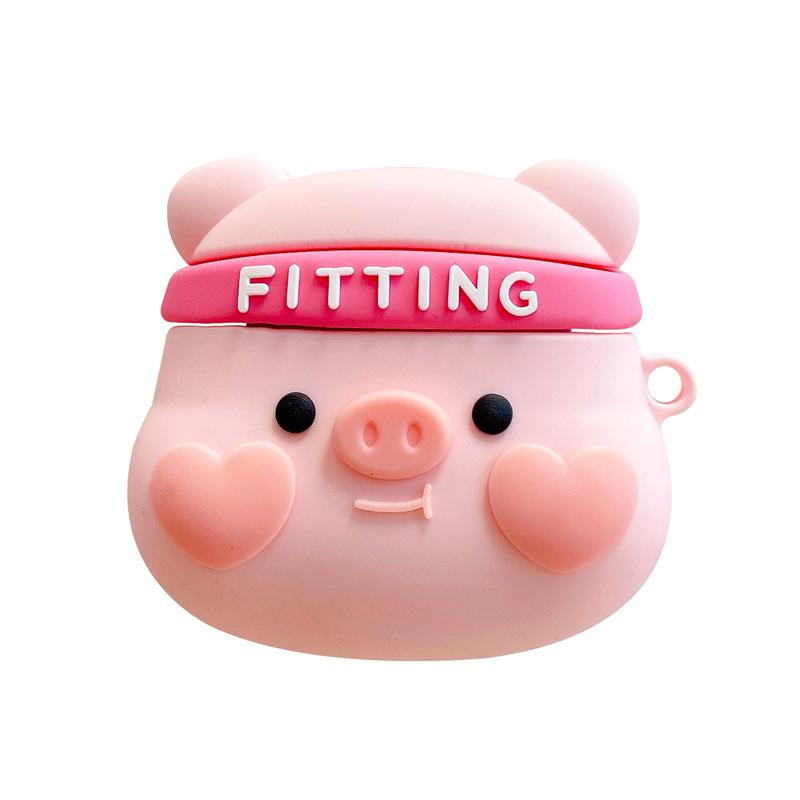 

3D Розовый Поросенок для Apple Airpods Pro 2 Милый Чехол Airpods 1 2 3 Pro Чехол для Наушников Беспроводная Зарядка Чехол для Гарнитуры for Airpods 3