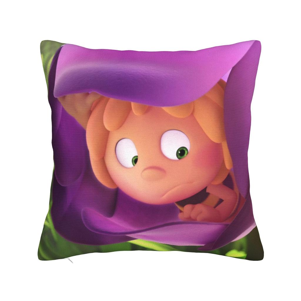 Maya de Bij Met Bloemen Cartoon Kussensloop Merchandise Zacht Kussenhoes Cadeau Sierkussenhoes Huis Multi Maat