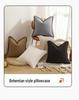 Modern Corduroy Patchwork Pillow Cover with Piping - Light Color Corn Stripe Design for Living Room Cushion