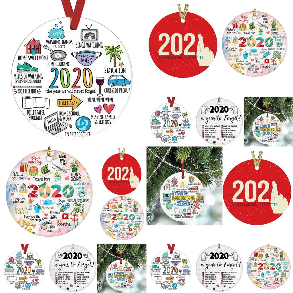 Unique 2020 A Year To Remember Acrylic Quarantine Christmas Ornament For Personalized Tree Decor