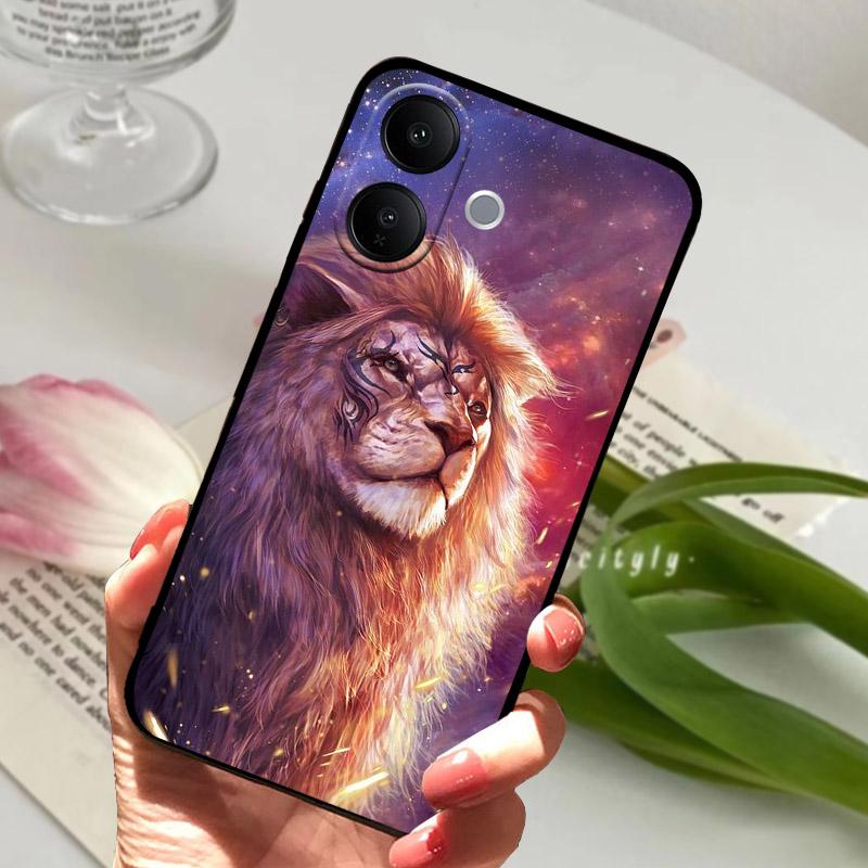 Vivo V60 Lite 5G Telefon Kılıfı İçin Moda Boyama Silikon Yumuşak TPU Kılıf VIVO V 60 LITE İçin Darbeye Dayanıklı Arka Kapak Lens Koruyucu