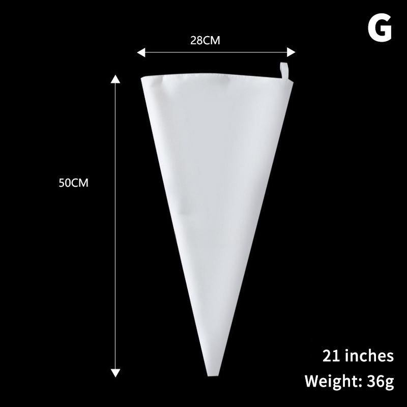 1 Stück Wiederverwendbarer Verdickter Wasserdichter Stoff Beständig Back Spritzbeutel-In Verschiedener Größe Für DIY Creme für Kuchen Dekoration