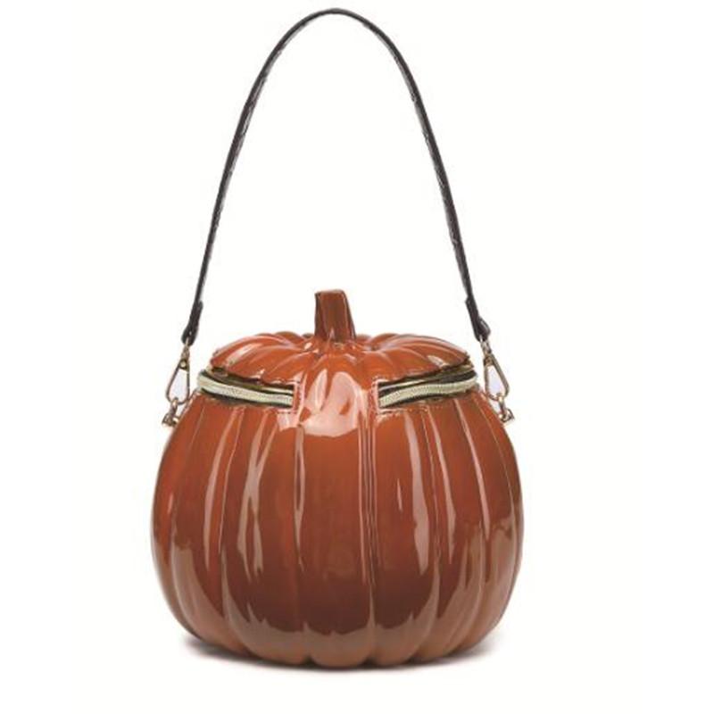 Halloween Pumpkin Shape Women'S Shoulder Bag Shion Purses And Handbags Girl'S Crossbody Bag Designer Clutch Fun Cartoon Bags