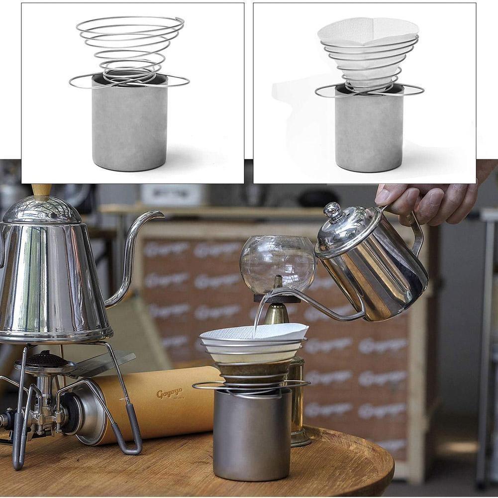 1/2/3pcs Outdoor Foldable Coffee Filter Cup Spring Travel Portable Mini Espresso Maker Dripper Stainless Steel Drop Shipping