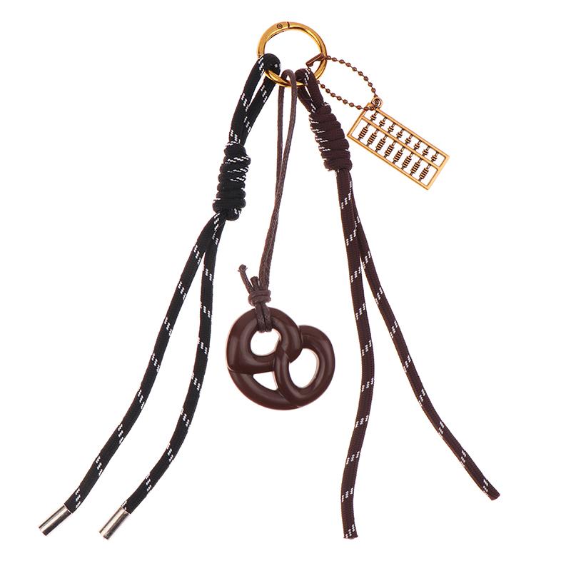 Ins Braided Rope Baseball Keychain Creative Sports Keyring Trendy Woven Rope Key Holder Girls Bag Pendant Key Accessories