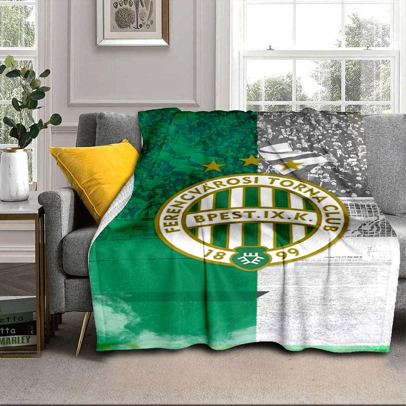 Ferencvárosi TC Calcio Coperta Portatile/Coperta Morbida Coperta da Letto Adatta per Viaggi Campeggio Soggiorni Uffici Divani Regali per Tifosi