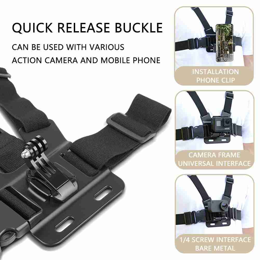 Chest Strap Mount Belt for Mobile Phone Iphone Holder Chest Strap for GoPro Hero 11 10 9 8 DJI Action Camera Accessories POV