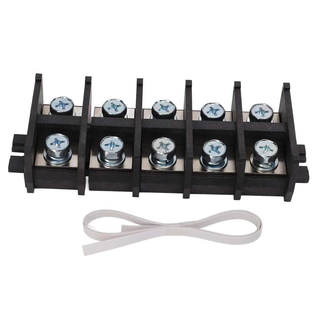 5Pcs Barrier Terminal Strip Block High Toughness Good Electrical Conductivity Simple Operation Rail Base Screw Connector