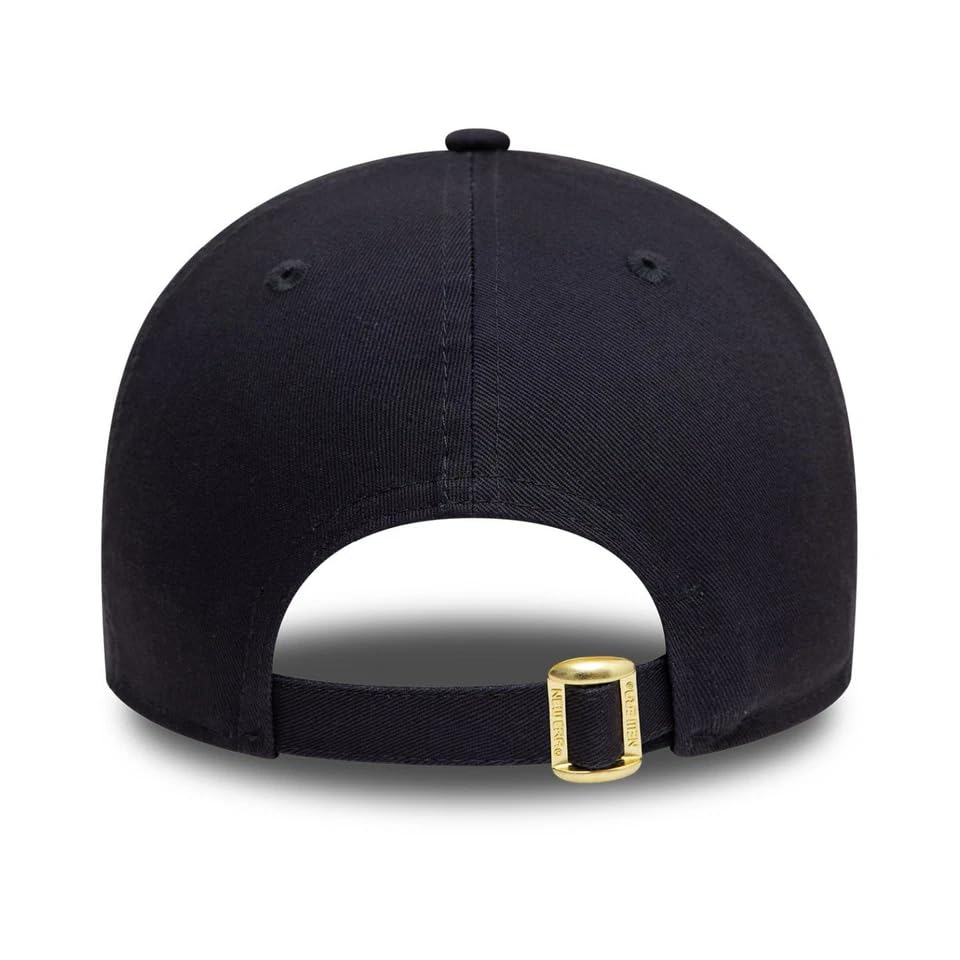 New Era 940 9FORTY Adjustable One Size Fits LA Cotton Baseball Navy x Cap, All, Cap, Gender-Free, Men's, Women's (NY Gold) [Used]