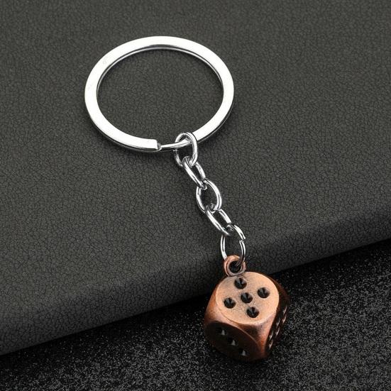 Würfel Schlüsselanhänger Metall Würfelbeutel Anhänger Trendiger Schlüsselanhänger Rucksack Anhänger Spieler Zubehör Geschenk für Männer Frauen