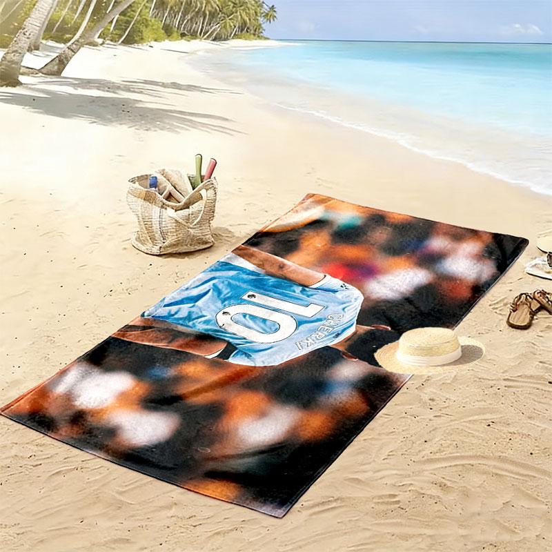 Rayan Cherki Print Beach Towel, Large Soft Quick Dry Towel for Beach Camping Swimming