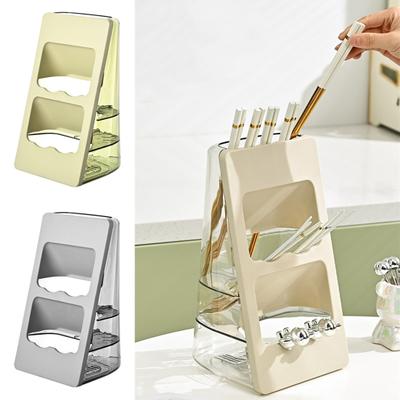 Chopstick Storage Holder Multi-layers Drainage Multifunctional Countertop Spoon Fork Cutter Cutlery Storage Rack Kitchen Supplies