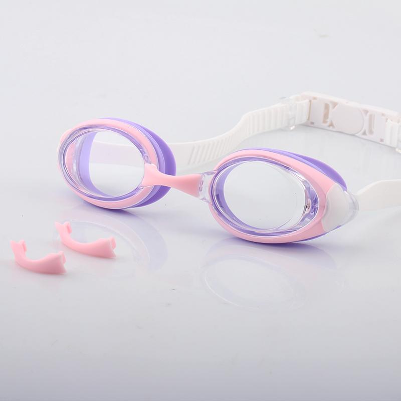 Precision-Crafted Custom Adult Swim Goggles with PC Lenses, Anti-Fog, UV Protection, and Leak-Proof Design фиолетовый