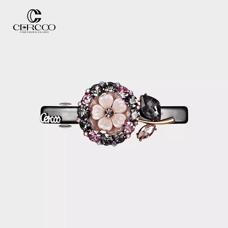 Cercoo Rhinestone Flower Hair Clip
