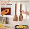 2pcs Wooden Spatulas Nonstick Cookware Long Handle Flat Frying Spatulas Flipper for Pancake Fish Egg Ideal for Kitchen Cooking