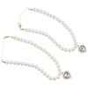 Decorative Pet Pearl Necklace Artificial Pearls/Metal Cat Heart  Necklace  for Puppy Cats