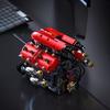 Set di Blocchi di Costruzione Modello Motore V8 Tecnico con Motore Elettrico Mattoncini Assemblabili Giocattoli Regali di Compleanno per Bambini Ragazzi Decorazione da Scrivania Giocattolo