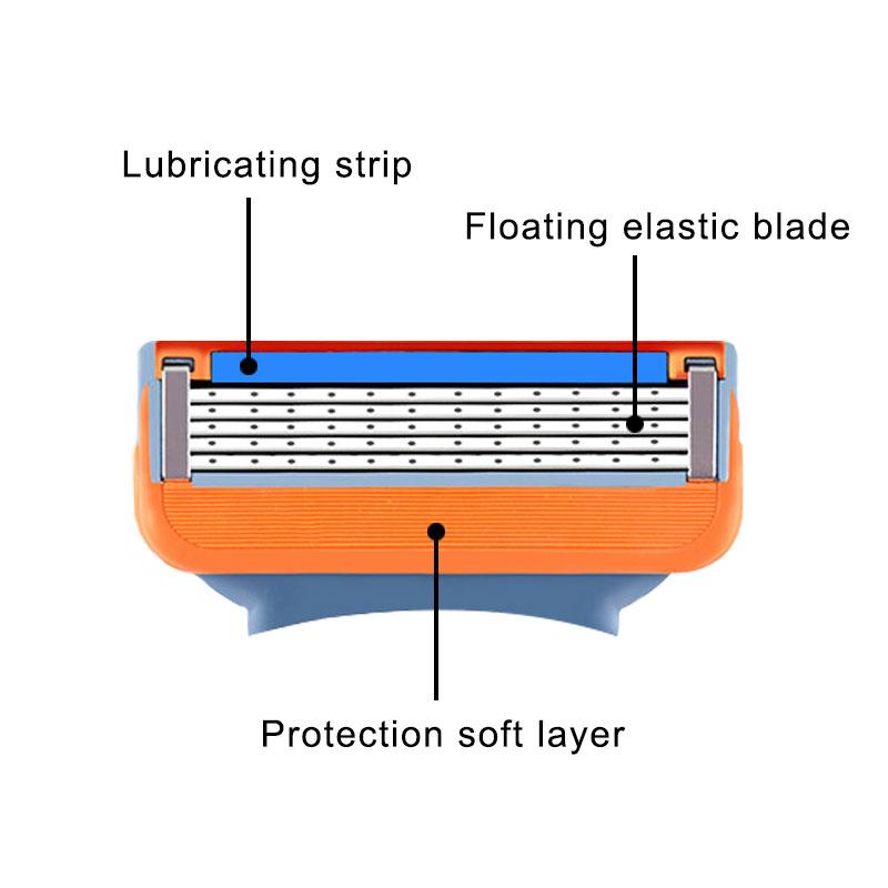 4 ks Pánské bezpečnostní žiletky | Nerezová náhradní sada pro hladké a šetrné holení