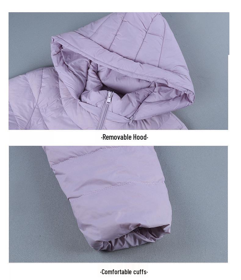 Women's Lightweight High-End Hooded Down Jacket, New Style 2024 Winter Coat