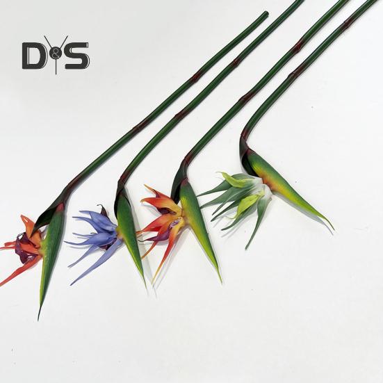 Artificial Flower Lifelike Bird of Paradise Realistic Non Fading And Low Maintenance Home Decoration
