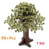 Bausteine Baum Blume Sets Stadt Pflanze Garten Bonsai Wald Natürliche Stadt Straßenansicht Park Dschungel MOC Modell Spielzeug Für Kinder