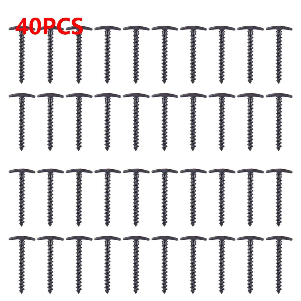 50-10PC Outdoor Screw Anchor Stakes Hiking Tent Stakes Pin Mount Outdoor Camping Peg Ground Nails Spiral Plastic Fixing Supplies