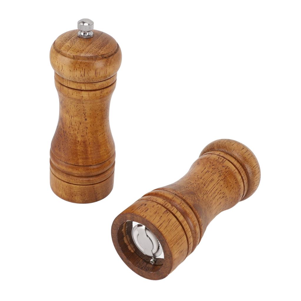 2PCS Wood Pepper Grinder Coarseness Efficient Grinding Pepper Mills Shakers for Kitchen Supplies
