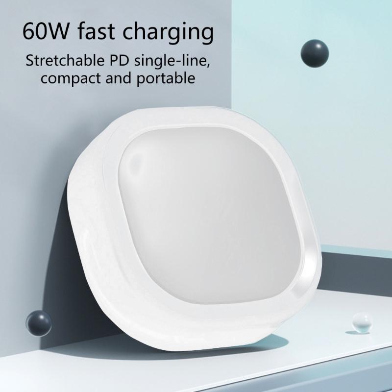 Retractable USB C Charging Cable with PD Fast Charge Aluminum Alloy Build for Longevities and Travel Convenience