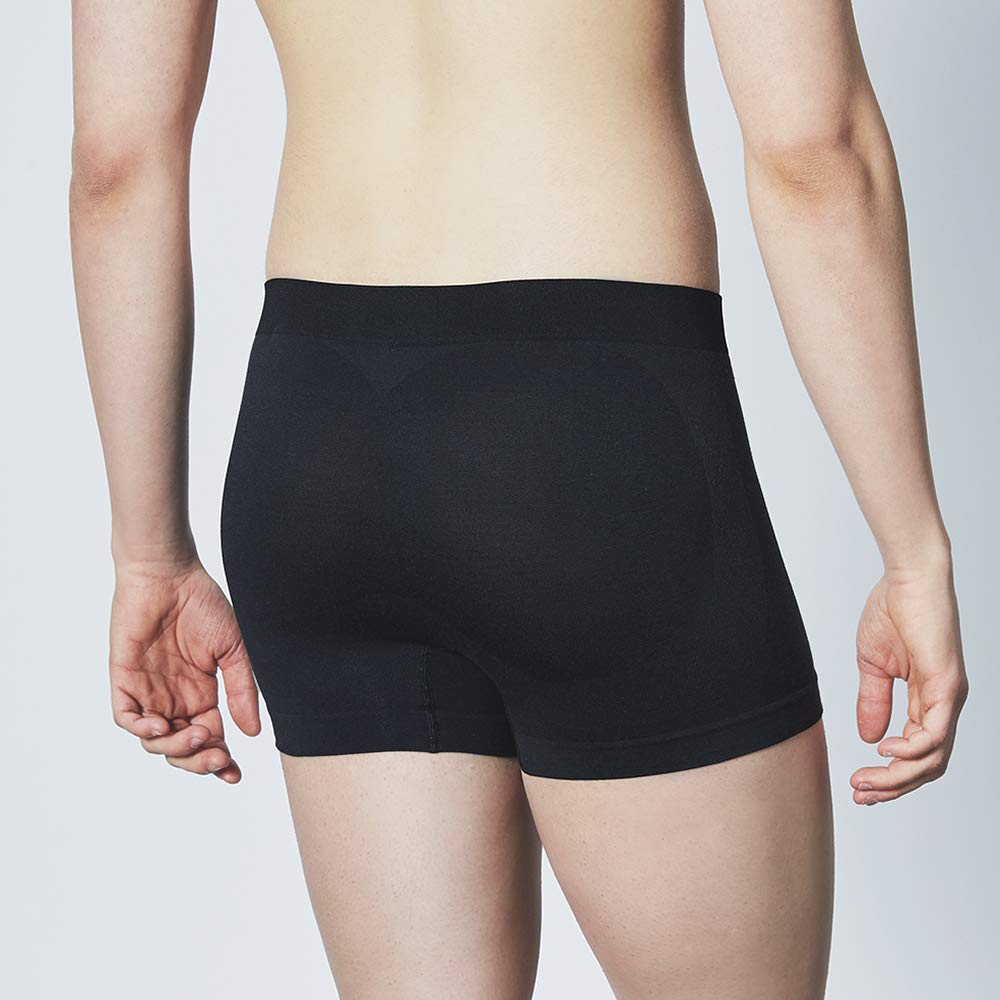 Body Wild Herren 3D Geformte Boxershorts, Frontverschluss, Baumwollmischung, Größe C. Schwarz, BWS851J, Größe L